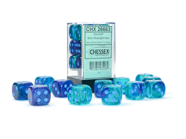 Chessex Gemini red-teal Würfel Set boxed CHX26462 