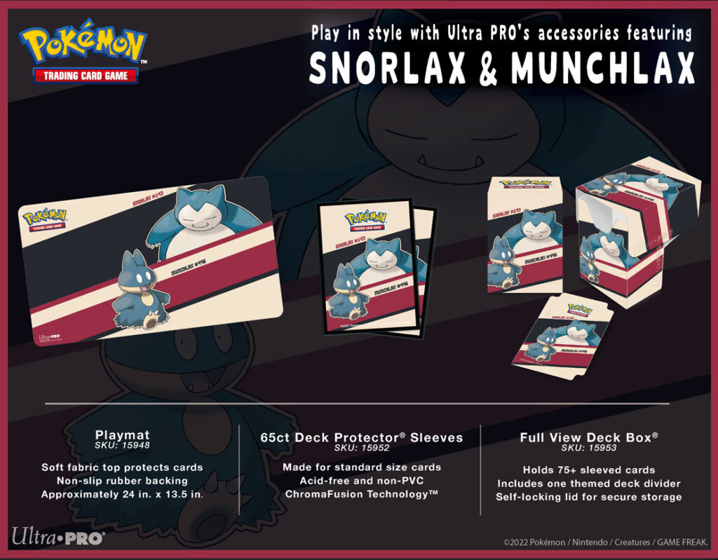 Pokémon Snorlax & Munchlax Playmat, Sleeves, & Deck Box