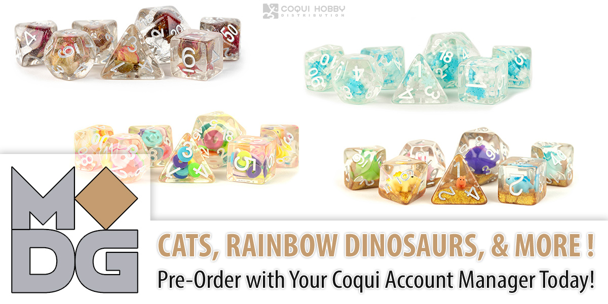 Cat Dice, Rainbow Dinosaur Dice, & More — Metallic Dice Games