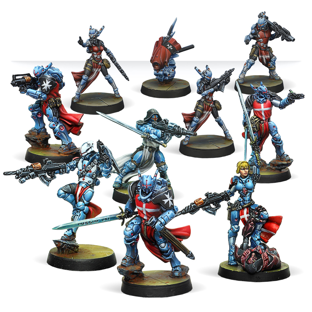 Infinity: Military Order Hospitaller Action Pack miniatures