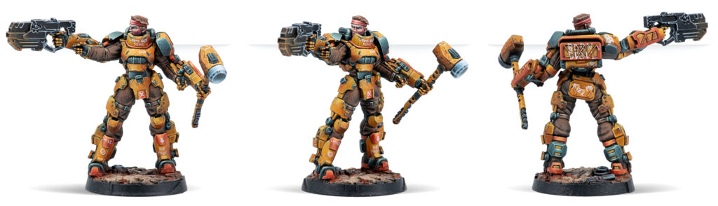 Infinity: Diggers, Armed Prospectors (Chain Rifle) miniature