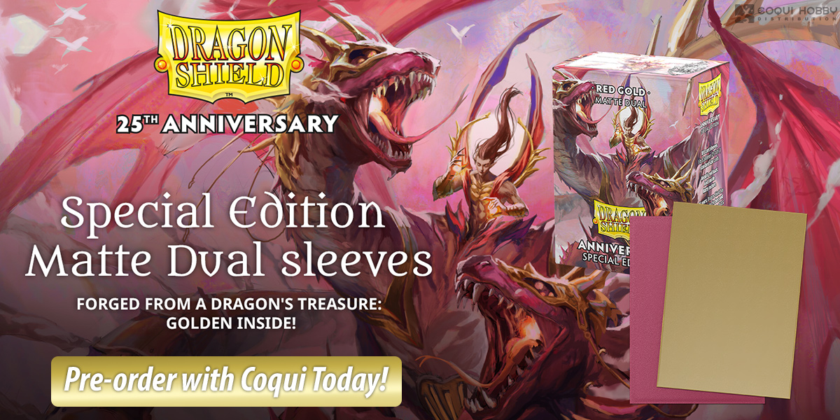 Dragon Shield 25th Anniversary Matte Dual Red/Gold Sleeves