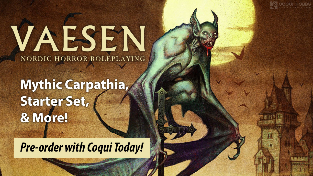 Vaesen Nordic Horror RPG: Starter Set, Mythic Carpathia, & More — Free League Publishing