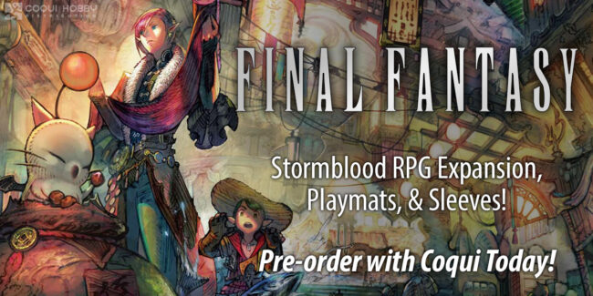 Coqui_FinalFantasy_Stormblood_playmats_sleeves_WebSlider Final Fantasy XIV TTRPG: Stormblood, Plus New Playmats & Card Sleeves — Square Enix