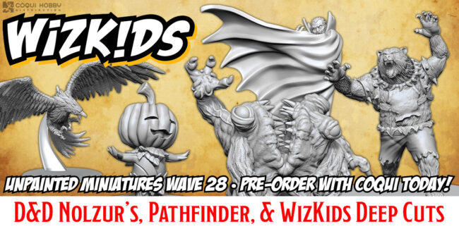 Coqui_WZK_Wave28_WebSlider Unpainted Miniatures, Wave 28 — WizKids