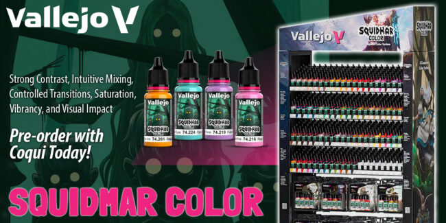 Coqui_Vallejo_Squidmar_WebSlider Squidmar Colors: Bottles, Color Sets, & Rack — Vallejo