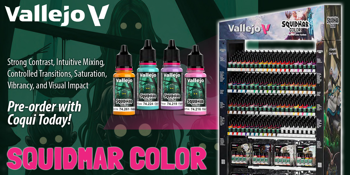 Squidmar Colors: Bottles, Color Sets, & Rack — Vallejo