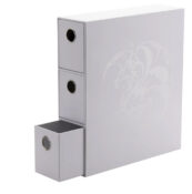 Dragon Shield: Fortress Card Drawers- White, draw slightly out