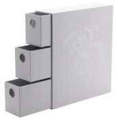 Dragon Shield: Fortress Card Drawers- White, three drawers out