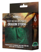 Dragon Storm Velvet Compartment Dice Bag: Dragon Scales Green