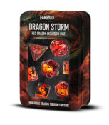 Dragon Storm Inclusion Resin Dice Set: Dragon Red