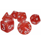 Munchkin Polyhedral Dice Set: Red/White