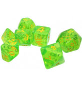 Munchkin Polyhedral Dice Set: Green/Yellow