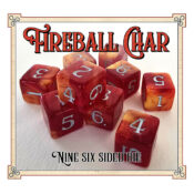 Fireball Char 9d6 Scented Dice • WOE0608