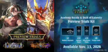 Shadowverse Evolve: Academy Royale & Dusk of Calamity Preview Trials Kit