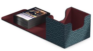 Deck Case: Sidewinder 100+ Shogun’s Journey- Part 2: Seigaiha (Dark Blue / Dark Red), open